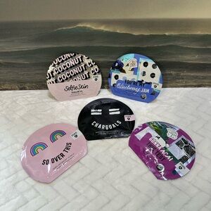 New Victorias Secret Pink Facial Sheet Face Mask Set Charcoal Coconut Blueberry